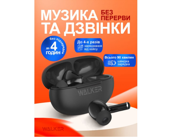 Навушники Bluetooth WALKER WTS-60 ENC black