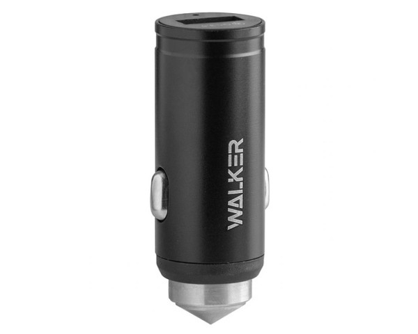 Автомобільний зарядний пристрій (адаптер) WALKER WCR-23 Qualcoмм 1USB QC3.0 / 2.4A black