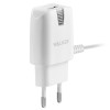 Сетевое зарядное устройство (адаптер) 2в1 WALKER WH-13 1USB / 1A + Lightning white