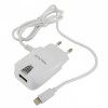 Сетевое зарядное устройство (адаптер) 2в1 WALKER WH-13 1USB / 1A + Lightning white