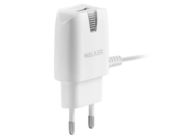 Сетевое зарядное устройство (адаптер) 2в1 WALKER WH-23 1USB / 2A + Lightning white