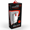 Мережевий зарядний пристрій (адаптер) 2в1 WALKER WH-21 1USB / 2.1A + Lightning white