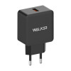 Мережевий зарядний пристрій (адаптер) WALKER WH-25 QC3.0 / 1USB / 3A black