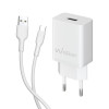 Мережевий зарядний пристрій (адаптер) 2в1 WALKER WH-26 1USB / 2.1A + Type-C white