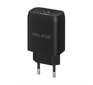 Мережевий зарядний пристрій (адаптер) WALKER WH-31 2USB / 2.1A black