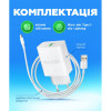 Мережевий зарядний пристрій (адаптер) 2в1 WALKER WH-35 1USB / QC3.0 / 3A / 15W + Lightning black