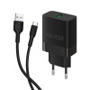 Сетевое зарядное устройство (адаптер) 2в1 WALKER WH-35 1USB/QC3.0/3A/15W + Micro black