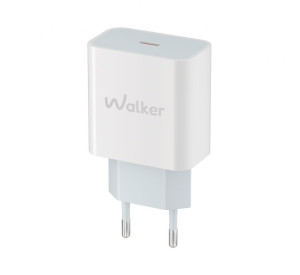 Мережевий зарядний пристрій (адаптер) WALKER WH-39 PD / 3A / 20W white