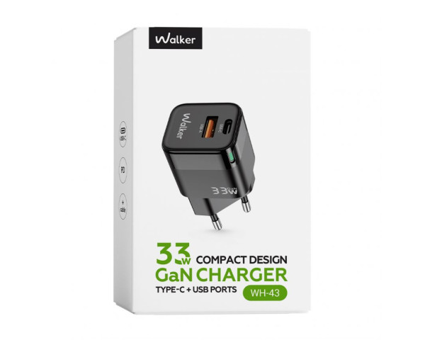 Сетевое зарядное устройство (адаптер) WALKER WH-43 18W black