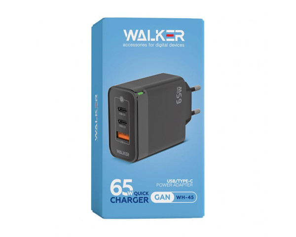 Сетевое зарядное устройство (адаптер) WALKER WH-45 65W black