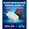 Мережевий зарядний пристрій (адаптер) WALKER WH-60 GAN PD_30W / QC_18W / 30W Max black