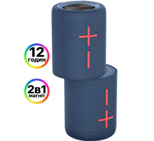 Портативна колонка 2в1 WALKER WSP-710 RGB blue