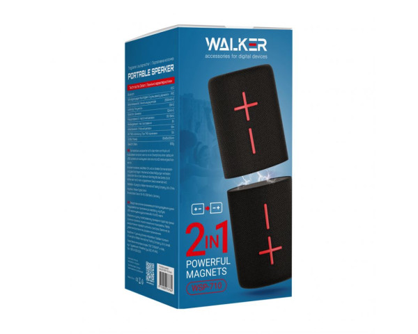 Портативна колонка 2в1 WALKER WSP-710 RGB blue