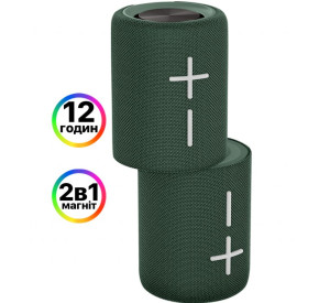 Портативна колонка 2в1 WALKER WSP-710 RGB green