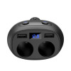 Автомобільний зарядний пристрій (адаптер) 4в1 XO CC41 2USB / 6A black