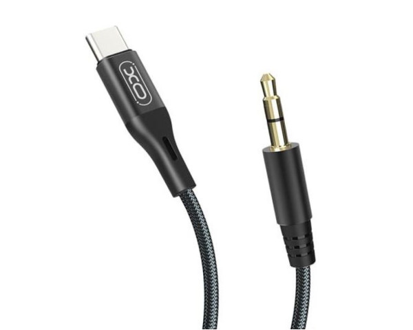 Аудіокабель XO NB155 Type-C to AUX 3.5мм black