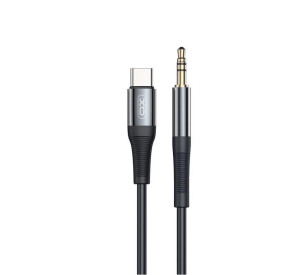 Аудіокабель XO NB-R193B Type-C to AUX 3.5мм black