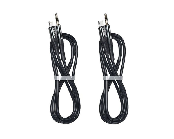 Аудіокабель XO NB-R193B Type-C to AUX 3.5мм black