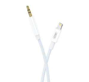 Аудіокабель XO NB-R211A Lightning to AUX 3.5мм white/blue