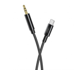 Аудіокабель XO NB-R211B Type-C to AUX 3.5мм black