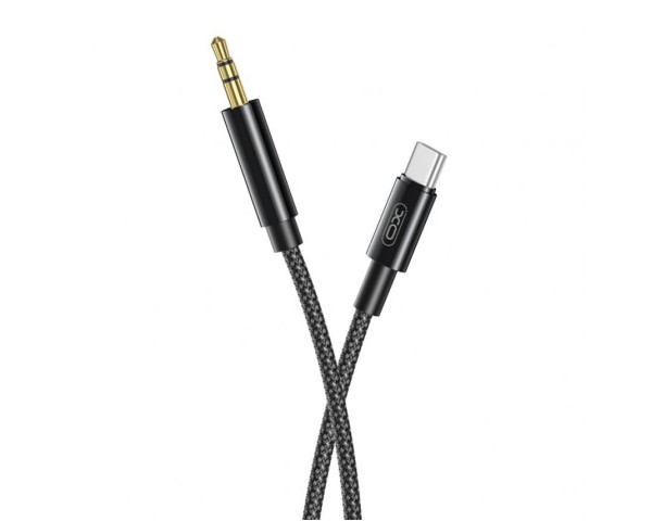 Аудіокабель XO NB-R211B Type-C to AUX 3.5мм black