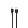 Кабель USB XO NB103 2.1A Quick Charge Lightning 1m прогумований black