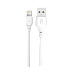 Кабель USB XO NB103 2.1A Quick Charge Lightning 1m прогумований white