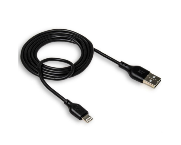 Кабель USB XO NB103 2.1A Quick Charge Lightning 2m прогумований black
