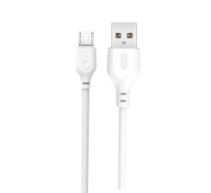 Кабель USB XO NB103 2.1A Quick Charge Micro 1m прогумований white