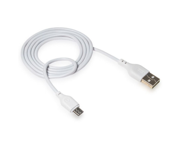 Кабель USB XO NB103 2.1A Quick Charge Micro 1m прогумований white