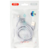 Кабель USB XO NB103 2.1A Quick Charge Micro 2m прогумований white