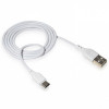 Кабель USB XO NB103 2.1A Quick Charge Type-C 1m прогумований white