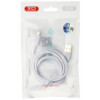 Кабель USB XO NB103 2.1A Quick Charge Type-C 1m прогумований white