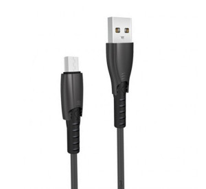 Кабель USB XO NB135 Micro Quick Charge 2.4A graphite