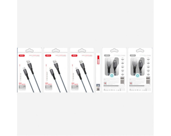 Кабель USB XO NB135 Micro Quick Charge 2.4A graphite