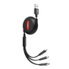 Кабель USB 3в1 XO NB142 Type-C/Micro/Lightning 2.4A black