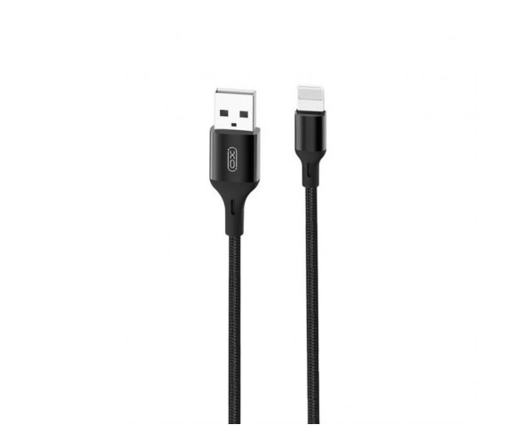Кабель USB XO NB143 1м Lightning плетеный black