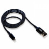 Кабель USB XO NB143 1м Lightning плетеный black