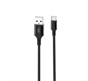 Кабель USB XO NB143 1м Type-C плетений black