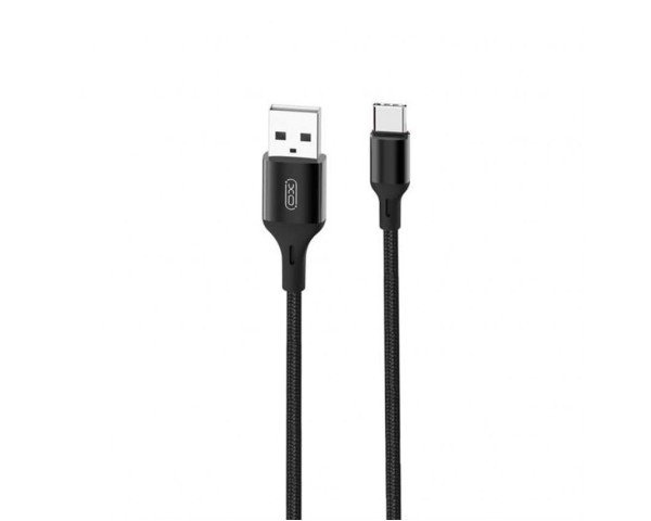 Кабель USB XO NB143 1м Type-C плетеный black
