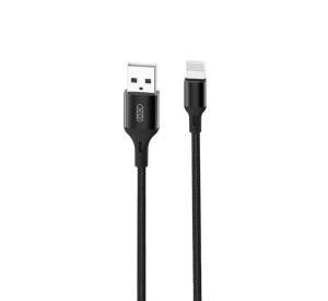 Кабель USB XO NB143 2м Lightning плетений black