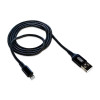 Кабель USB XO NB143 2м Lightning плетеный black