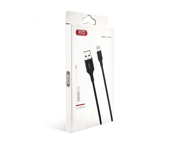 Кабель USB XO NB143 2м Lightning плетеный black