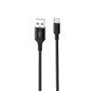 Кабель USB XO NB143 2м Type-C плетеный black