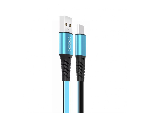 Кабель USB XO NB154 Type-C плоский blue
