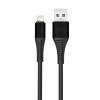 Кабель USB XO NB157 Lightning прогумований black