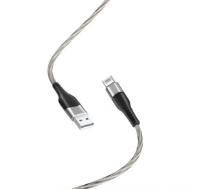 Кабель USB XO NB158 Lightning 2.4A grey