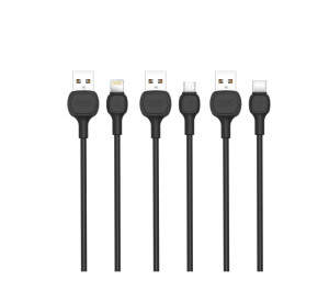 Кабель USB XO NB169 Lightning Quick Charge 2A black