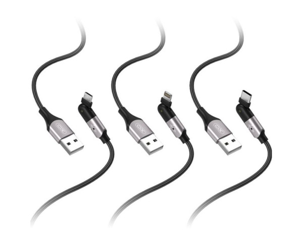 Кабель USB XO NB176 Micro Quick Charge 2.4A 1.2м black