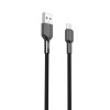 Кабель USB XO NB182 2.4A Quick Charge Micro 1m тканинний black